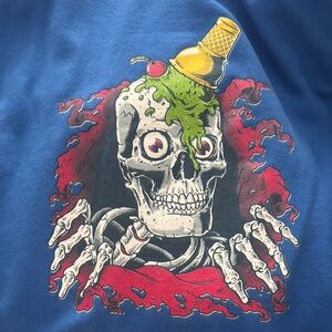 Billionaire Boys Club Blue Jacket with Skull and Ice Cream Design